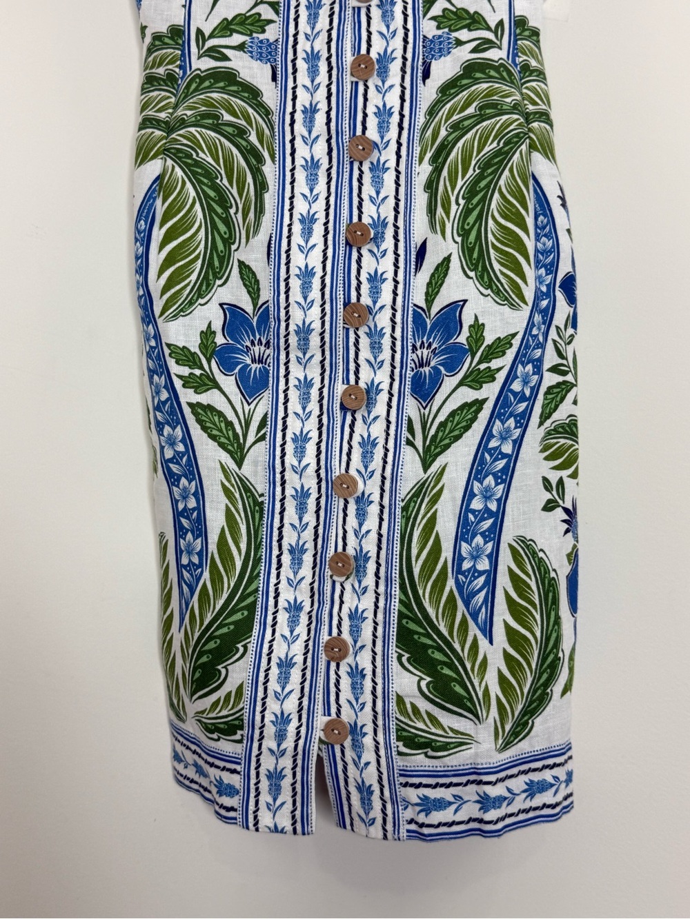 Farm Rio Tropicance Linen Mini Dress Size XS Floral Print Tropical Vacation NWT - Picture 5 of 14